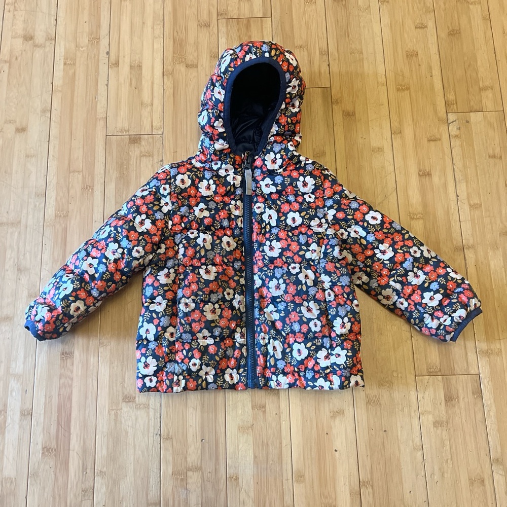 Quince Kids Floral Puffer Jacket - Multicolor